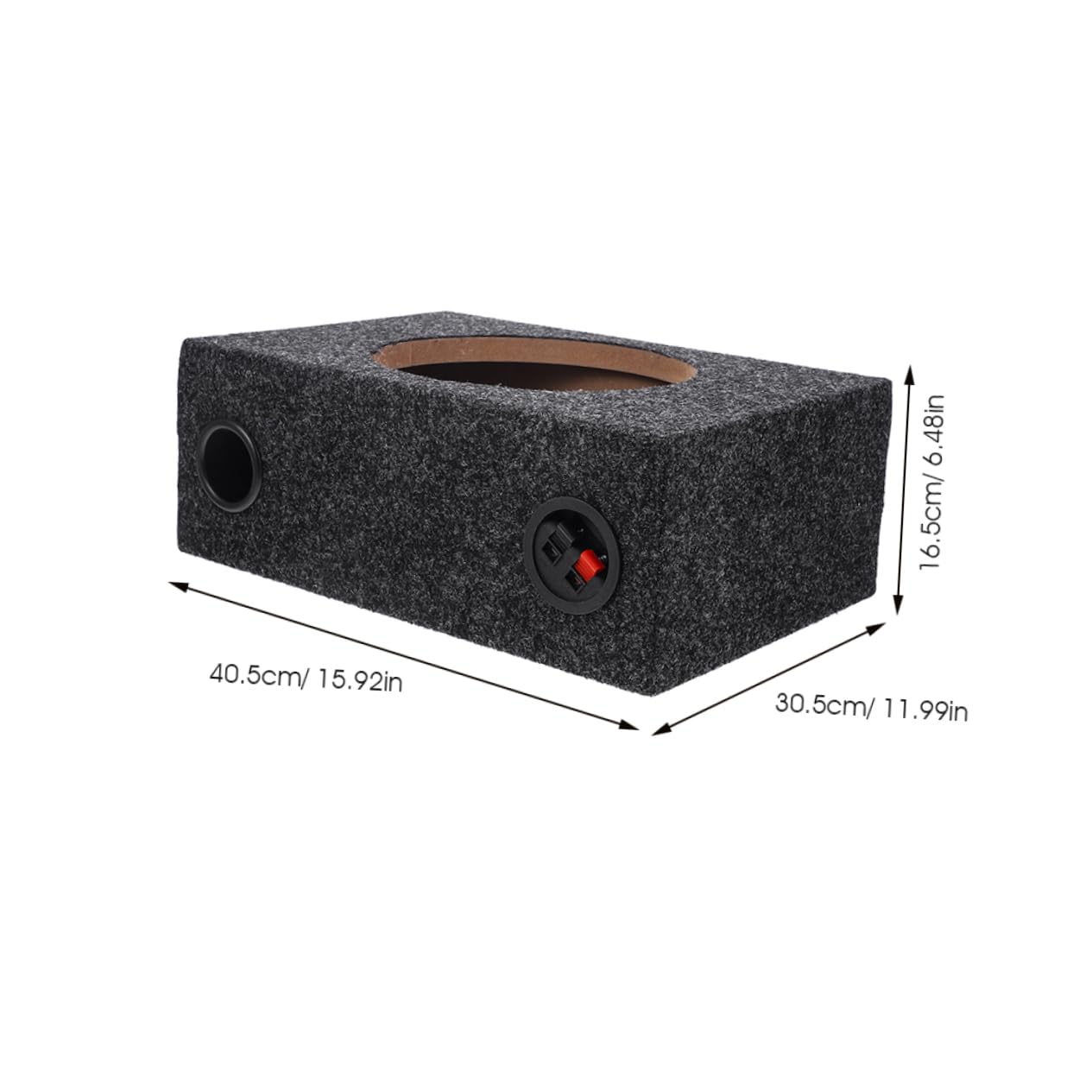 Mobestech Caja para Subwoofer de Vehículo de 10 Pulgadas Instalación Simple y Diseño Elegante en Madera y Abs para Mejorar el Rendimiento del Sonido