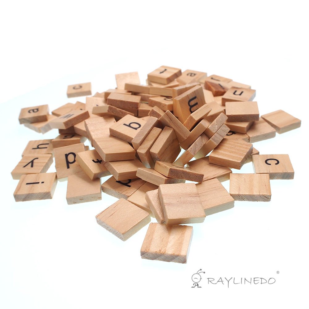 Scrabble Tiles, 100pcs Scrabble Tiles Letters Alphabet Wooden Pieces N –  ToysCentral - Europe