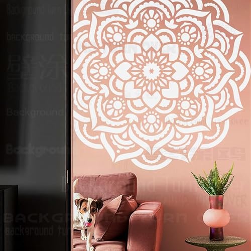 Pochoirs ronds géants de 90 cm pour murs - Réutilisables - Décoration murale - Pour travaux manuels - Réfrigérateurs - Pour peindre de grands motifs de mastic électrique