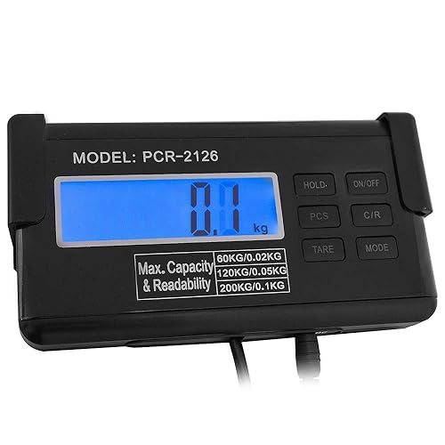 Miniatura 4 de Báscula digital de ganado de 440 libras x 0.2 libras, plataforma grande de 40.5 x 20.8 pulgadas, báscula veterinaria para mascotas, mascotas, gatos,