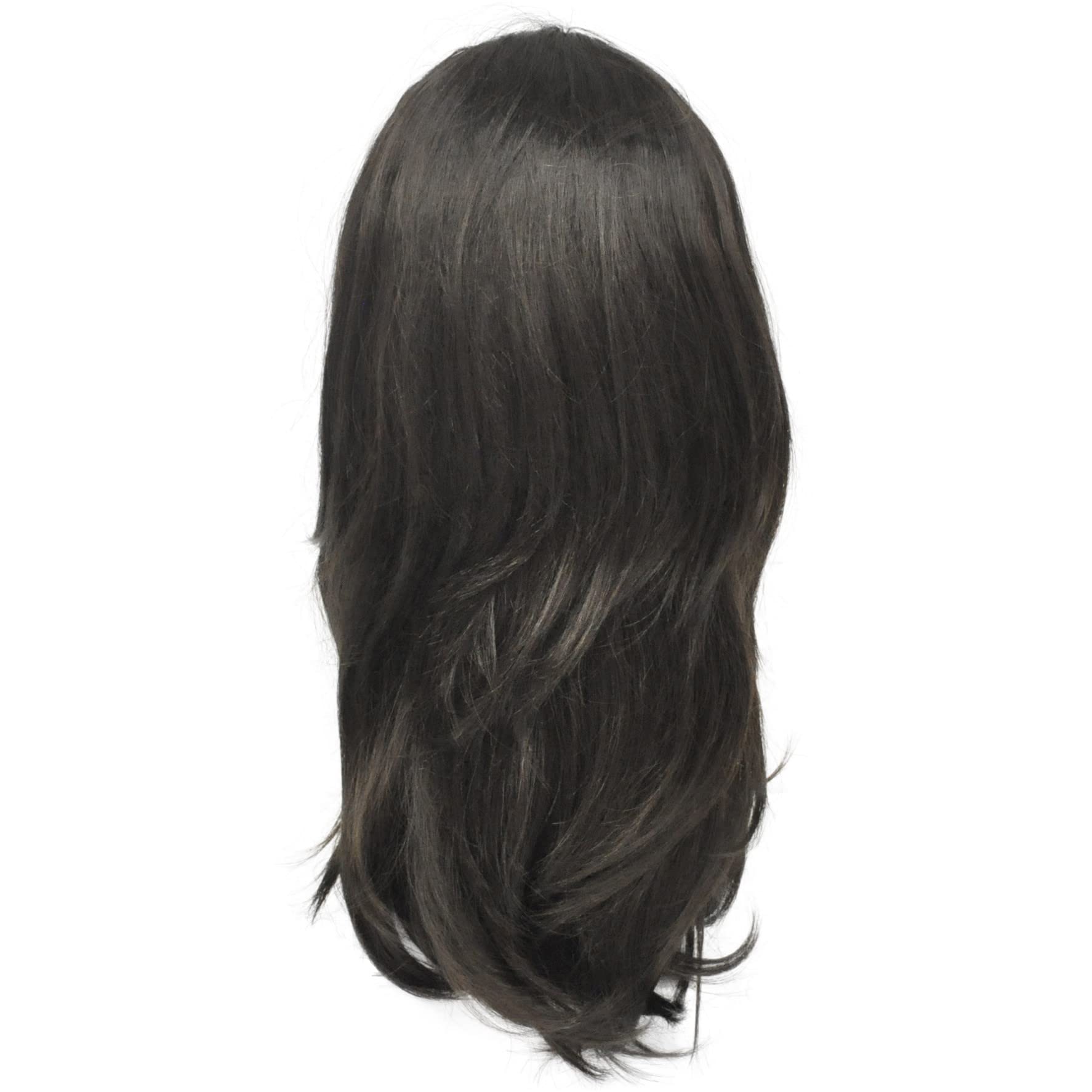 La parrucca naturale - onda lunga con fascia intrecciata (bruna - 4)