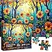 Sunflower Puzzles for Adults 1000 Pieces, Nature Spring Floral Garden Plant Jigsaw Puzzle Trees, Flowers Forest Sunset Themed, Challenge for Adults