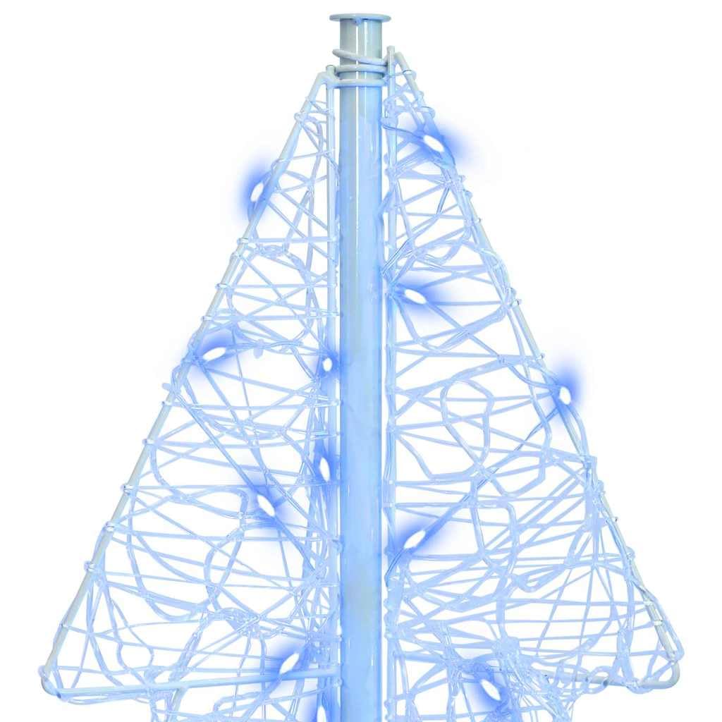 Moderno árbol de Navidad acrílico, 150 cm de altura, 160 LED azules, alimentado por USB, decoración duradera para interior y exterior protegido