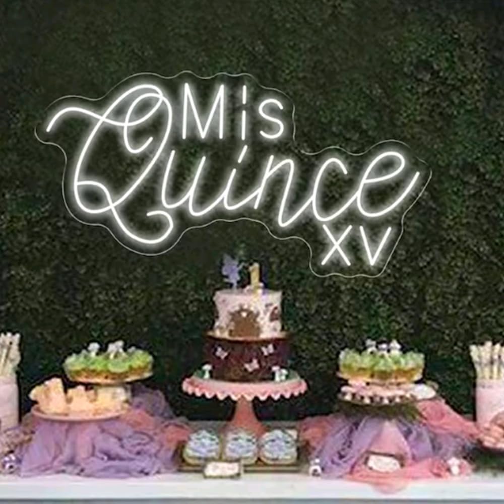 Mis Quince Neon Sign Size:55x43cm Birthday Party Neon Light Mis Quince Party Decor Neon Sign Wall Decor