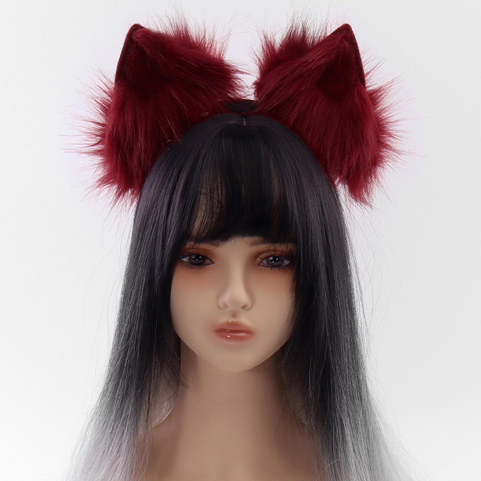 Diadema segura con orejas bajas de animales para niños, disfraz de juego de rol, fiesta de cumpleaños, orejas de peluche con motor