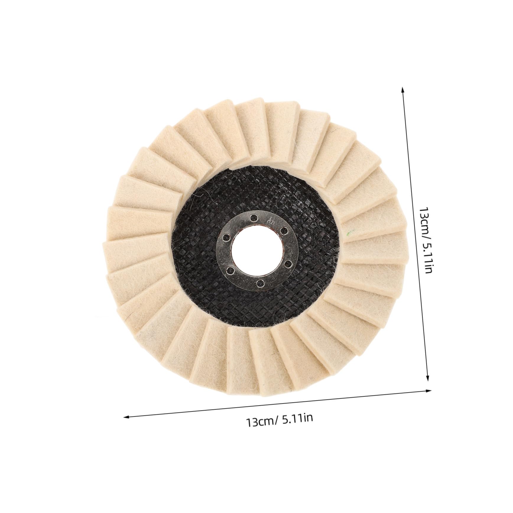 PRETYZOOM Versatile 125mm Wool Felt Polishing Wheel Heat Reduction Design for Plastics Easy to Install