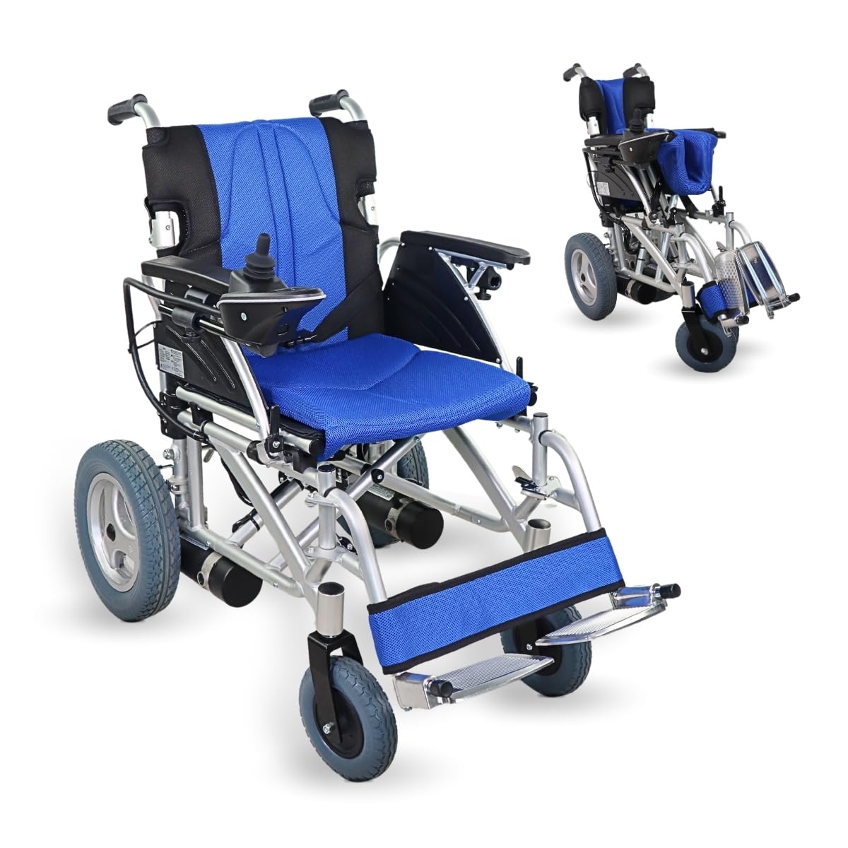 Mobiclinic®, Silla de ruedas eléctrica plegable, 20 km autonomía, 2 baterías gel 24v/200w*2, Aluminio, Ultraligera, 35 kg peso sin, Hasta 120, Con marcha atrás, Joystick ambidiestro