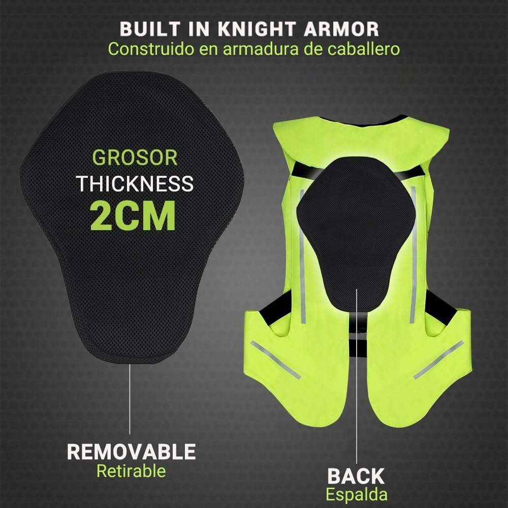 KNORRS Giubbotto Gonfiabile Gilet Airbag Leggero Equestre Gilet Airbag for Anziani (senza Cartuccia Di CO2) Il Miglior Regalo for Il Ciclismo