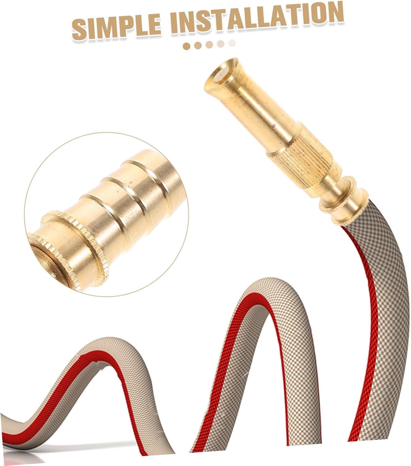 Mipcase Brass Hose Nozzle Adjustable High Pressure Water Sprayer for Car Wash and Garden Use Multifunctional Spray Head for Efficient Irrigation and Cleaning Tasks