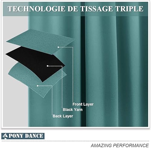 Vista 84 de PONY DANCE - Cortinas opacas con ojales, se venden como 2 piezas Blanco grisáceo