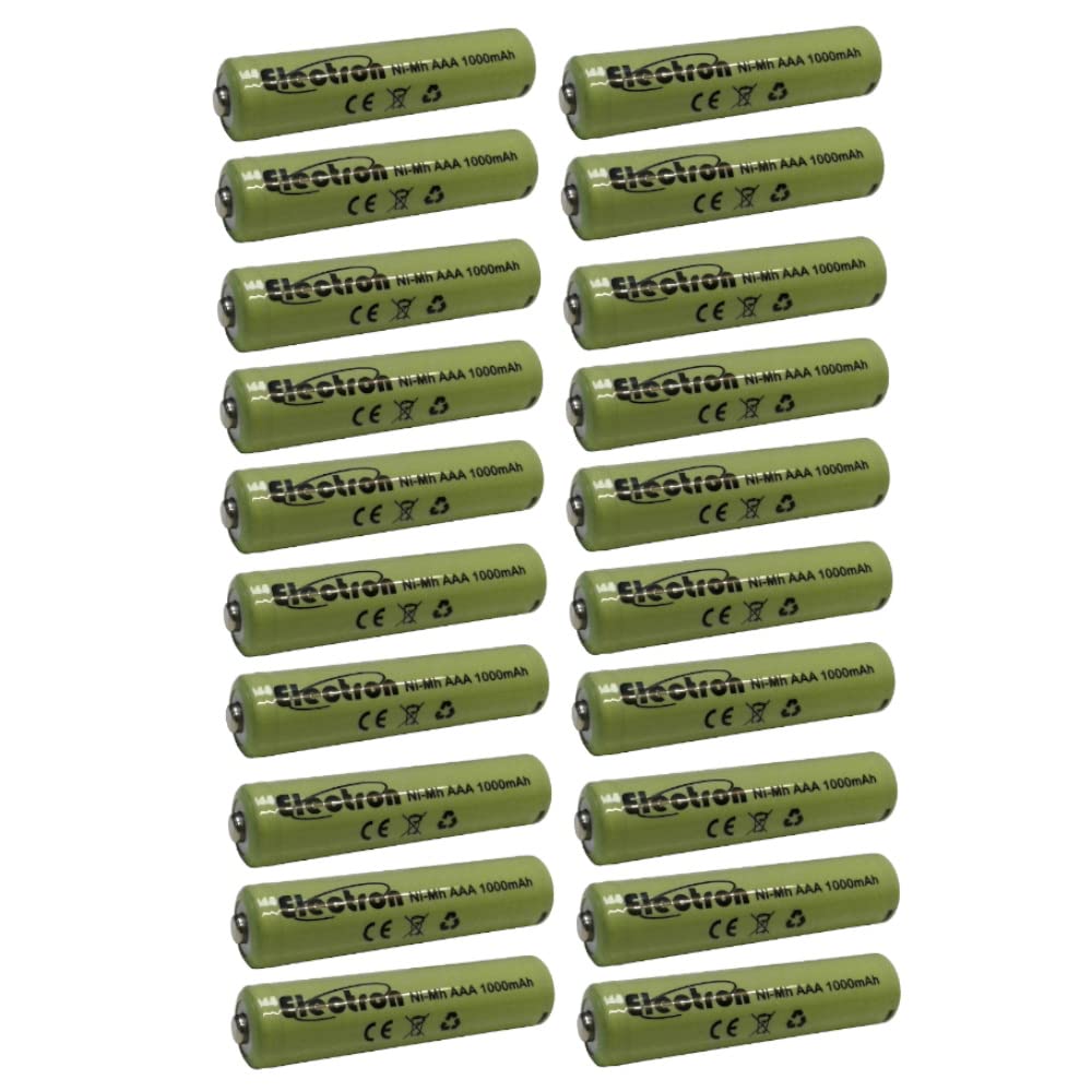 Lot de 20 piles rechargeables Ni-Mh AAA 1,2 V 1 000 mAh Micro Téléphones sans fil Gigaset Jouets Télécommande