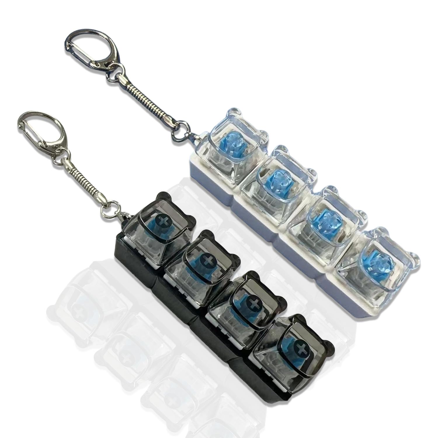 2PCS Bear Keyboard Fidget Keyring, Fidget Keyboard, Clicky Toy