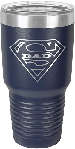 Miniatura 9 de SUPER DAD-B PINK - Vaso de bebida de 30 onzas con popote y tapa superior deslizante, taza de viaje grabada con láser, comparación con Yeti Rambler