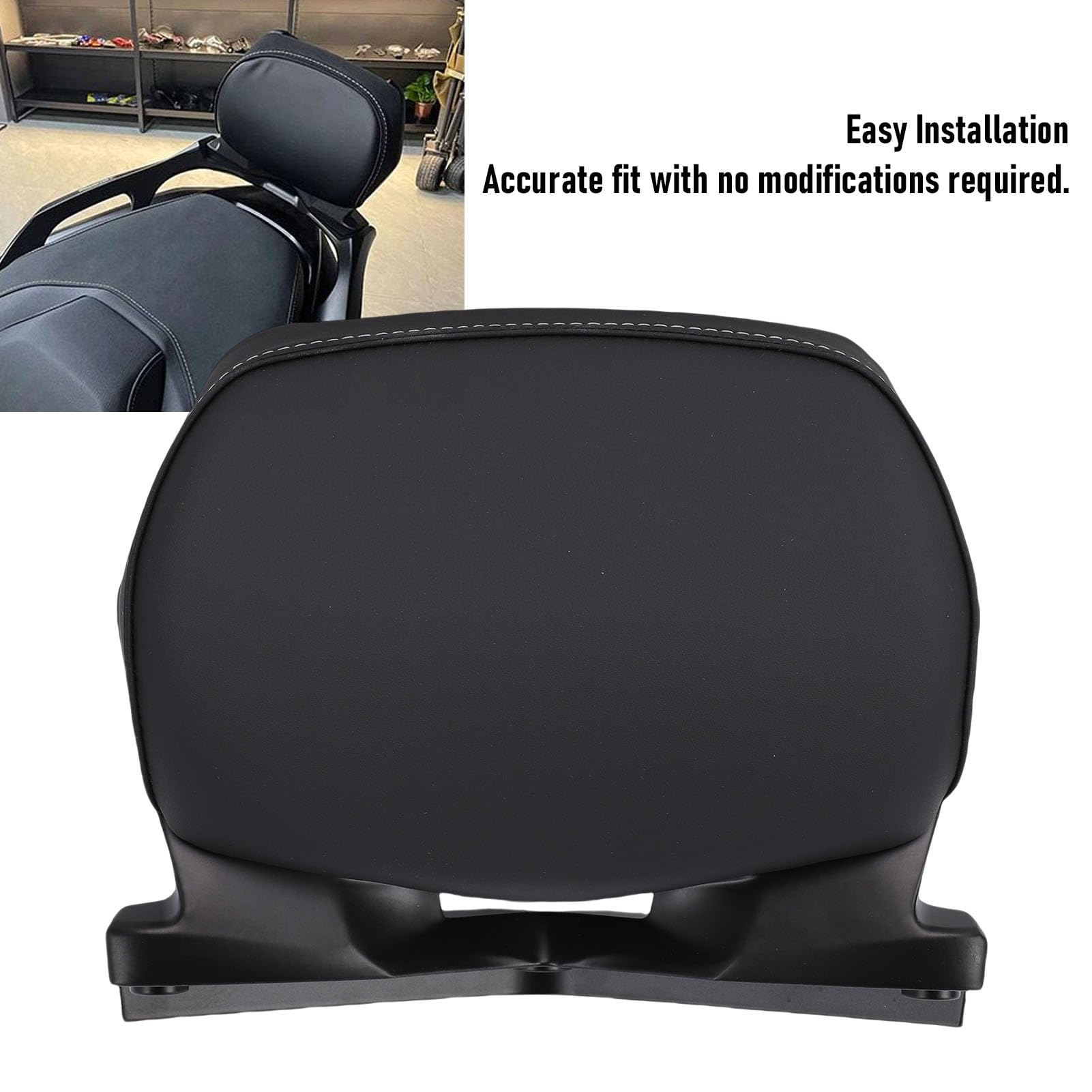 Cuscino Schienale Moto, Cuscino Schienale Passeggero Supporto Lombare con Morbida Pelle Sintetica in Schiuma per Xmax250 Xmax300 Tmax530 ADV350 NSS350 2017-2026