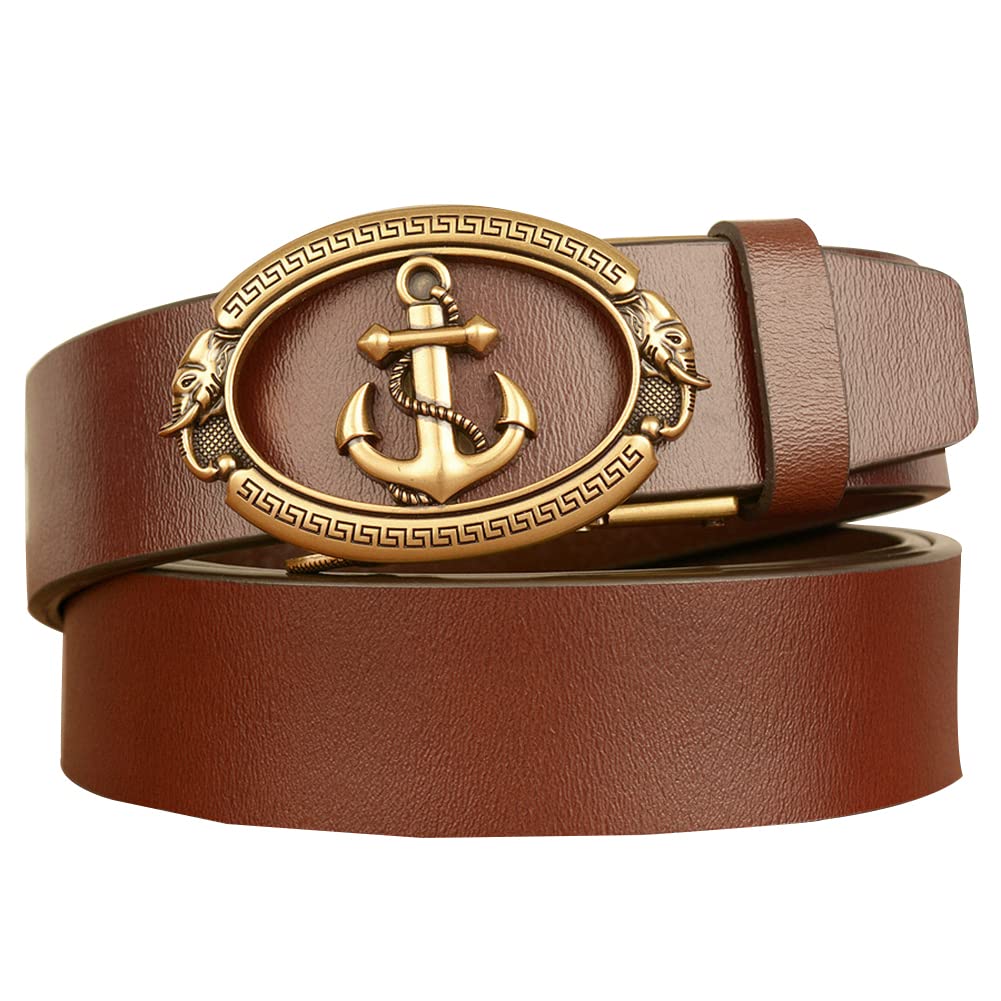 BDAYEK Men's Belt Men'S Casual Cowhide Ratchet Belt, Personalised Denim, Suitable for Jeans(B,120Cm/47Inch)