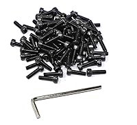 Vista 210 de iexcell Juego de 50 tornillos M4 x 20/25/30/35/40 de acero de aleación de grado 12.9, acabado de óxido negro