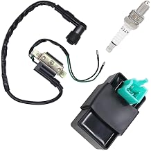 Ignition Coil+5 Pin CDI Box+Spark Plug Replacement Parts Fits for Loncin Lifan Coolster Kazuma Buyang Apollo Taotao Roketa Etc 50cc 70cc 90cc 110cc Chinese Atv Quad Dirt Bike.