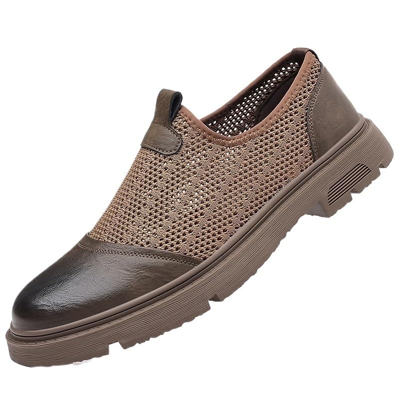 Men Hollow Formal Shoes Dress Oxford Fashion Comfort Orthopedic Vintage Synthetic Leather Breathable Anti-Slip Non Slip Party Slip-on