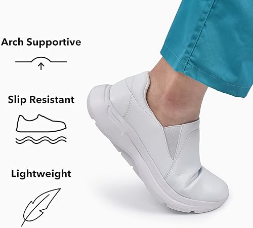 Miniatura 2 de Sasuwa Nurse Shoes for Women Comfortable Work Shoes Slip Resistant Nursing Shoes