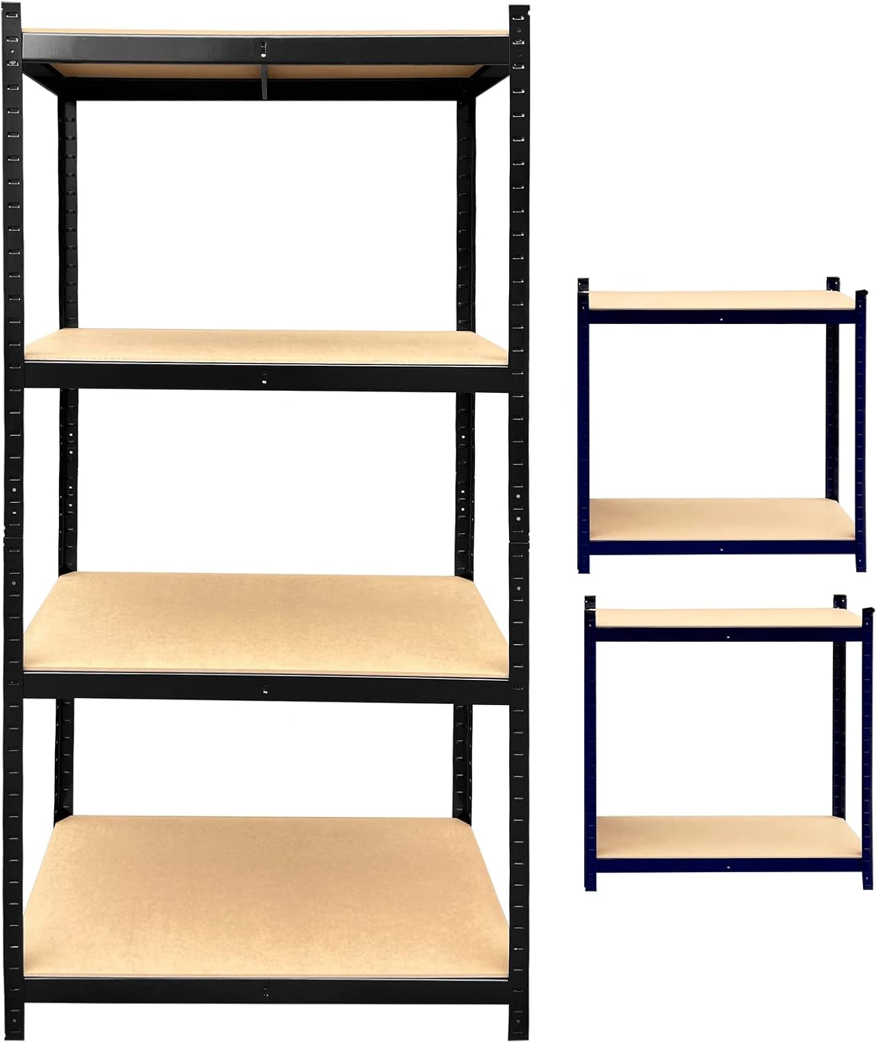 AUTOFU 4 Shelf Shelving Unit Heavy Duty MDF Board Shelf