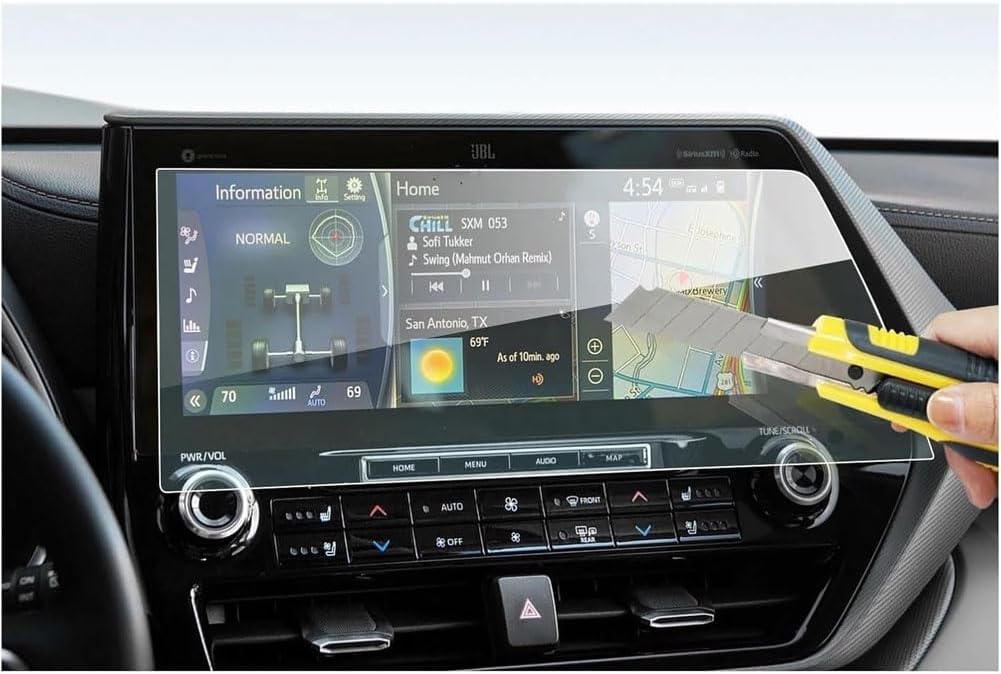 Car Screen Protector for Toyota Highlander 2020 202112.3 Inch, Car Radio Stereo Tempered Glass GPS Foils High Definition Protective Film No Glare Fingerprints Scratch