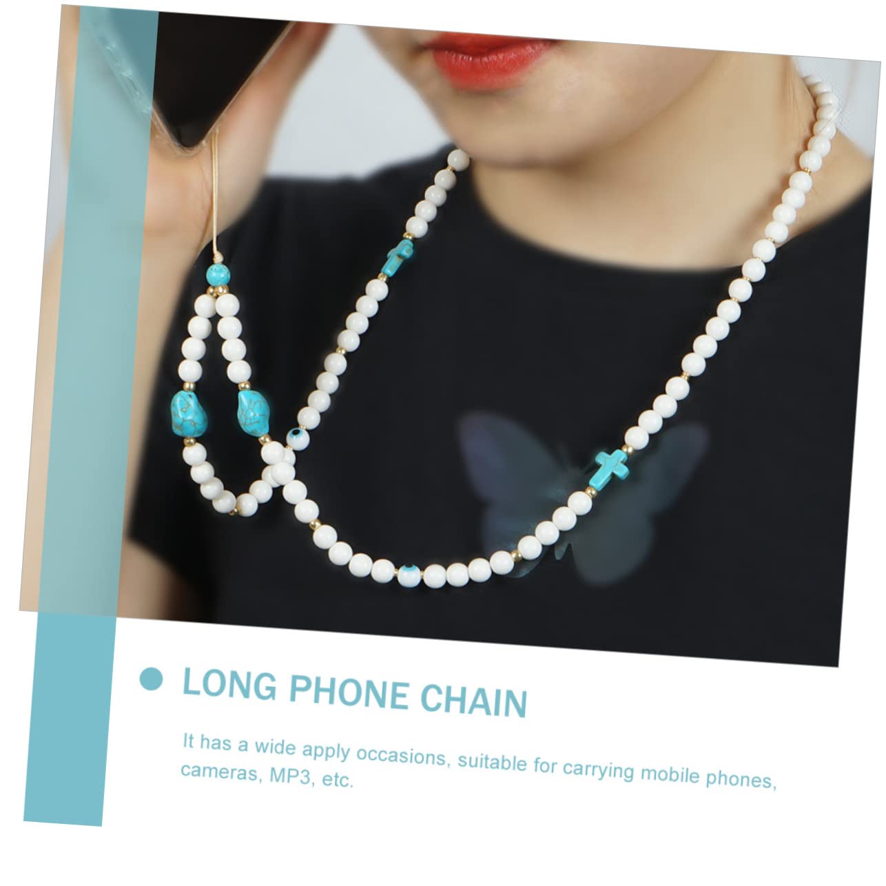 UPKOCH 3 Piezas Anti-Pérdida Cadena Para Teléfono Móvil Cordón Para El Cuello Cuerda Decorativa Para Teléfono Cadena Colgante Para Teléfono Decoración De Cuentas Para Teléfono Teléfonos