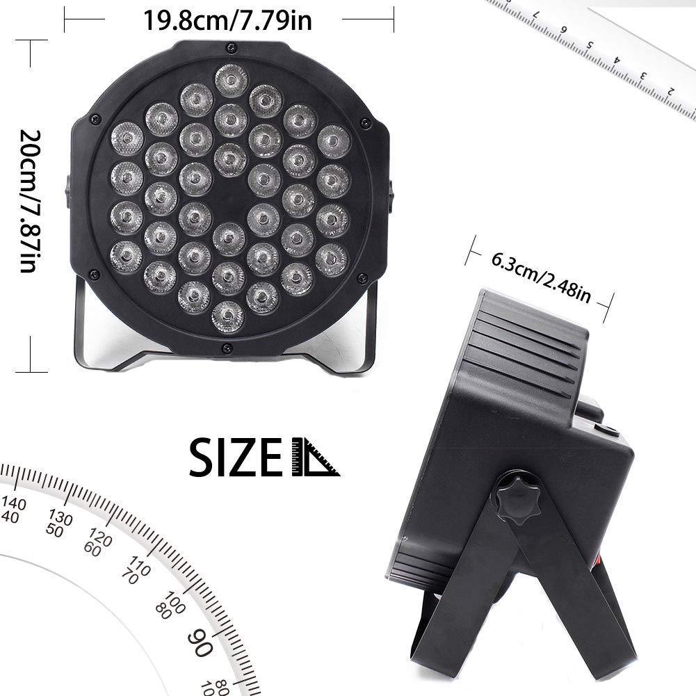 4 pezzi luce UV nera, faretto a luce nera DMX512 con telecomando per discoteca DJ party club KTV matrimonio Halloween bagliore fluorescente