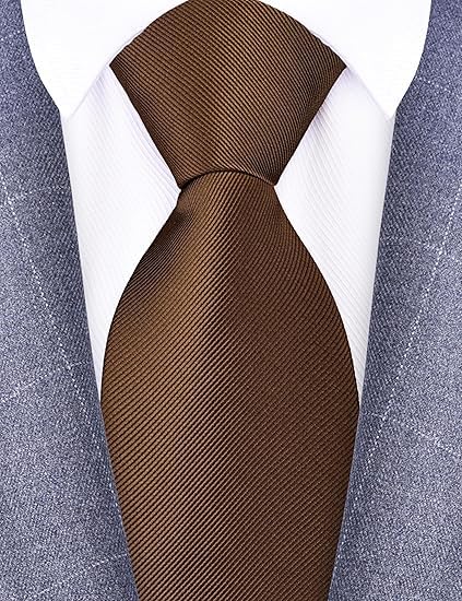 Image of Young Arrow Premium Microfiber Matte Finish Necktie for Men - Solid Formal Tie for Office, Wedding, Party, Groom & Groomsmen