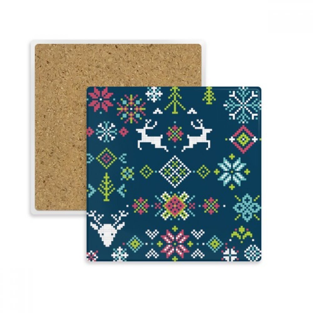 Porte de pierre pour tasse absorbant et dessous de verre de Noël pour salon