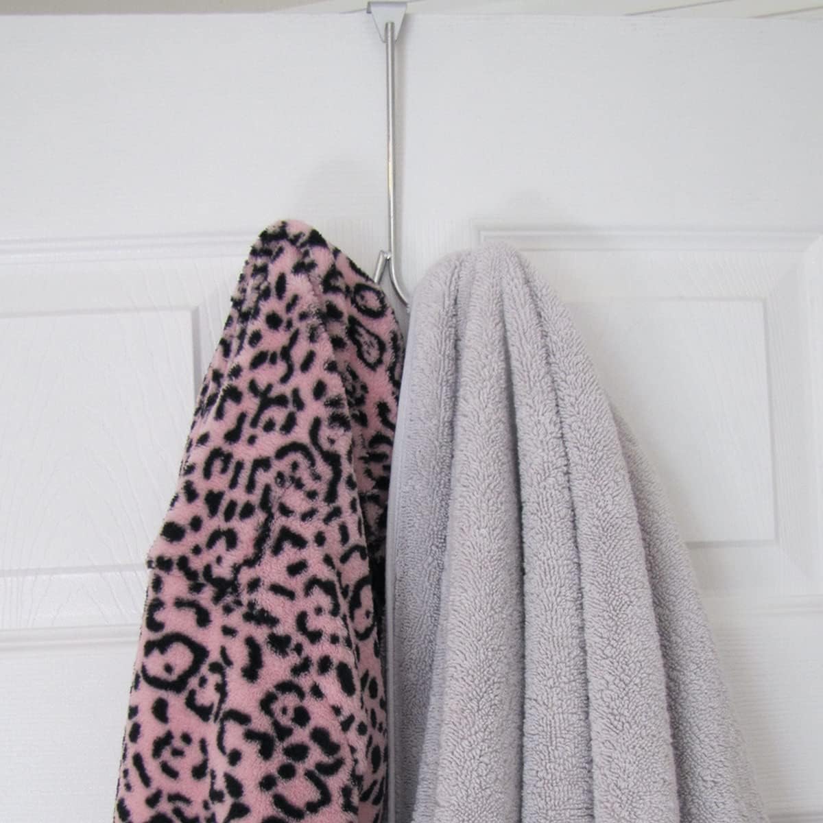 Treasure Gurus 2 Prong Over Door Metal Space Saving Closet Bedroom Hook Clothes Coat Rack Bathroom Towel Hanger Hat Holder