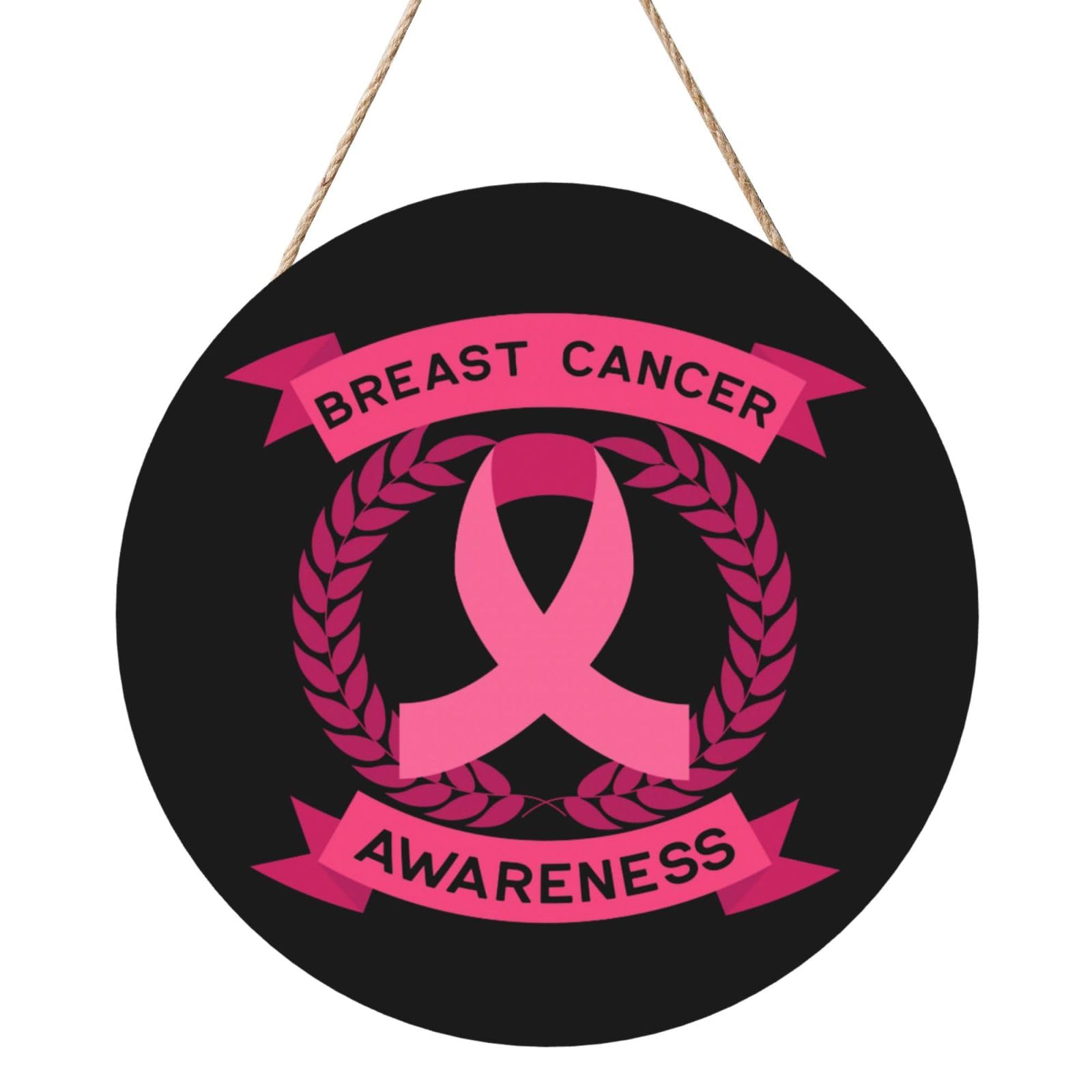 Breast Cancer Awareness Door Signs Plaques Wood Welcome Sign For Front Door Wall Hanging For Home Farmhouse Office Classroom Party Decoration
