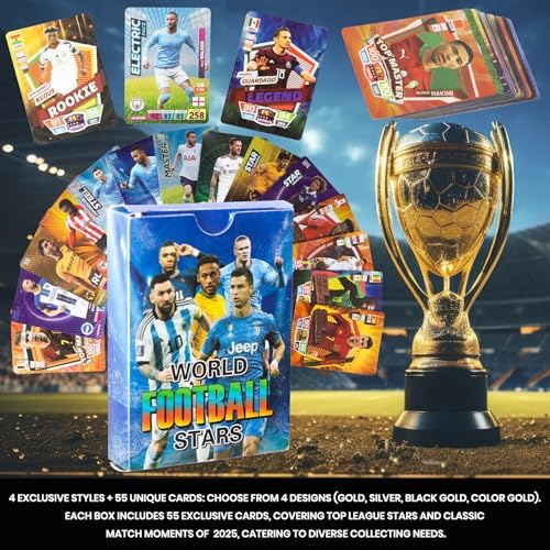 2026 Soccer Trading Cards | 55 Unique Collectible Cards per Box | Premium Paper, for Soccer Fans of All Ages, Ideal for Collecting & Trading (Non-Original) (Multicolors) - View 4