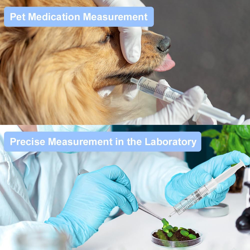 OFFCUP Plastikowe strzykawki, 10 sztuk jednorazowych strzykavek 5 ml, strzykawka do karmienia, plastikowa tubka, do karmienia małych zwierząt domowych, oleju silnikowego lub płynu hamulcowego [nie do