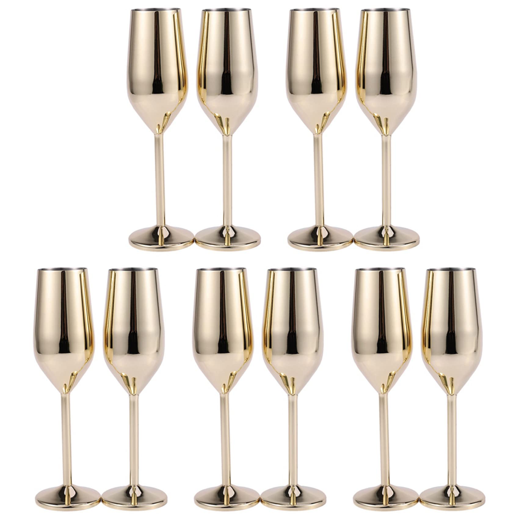 Verres à Champagne Or Inoxydables Garde-Fraîcheur pour Cocktails