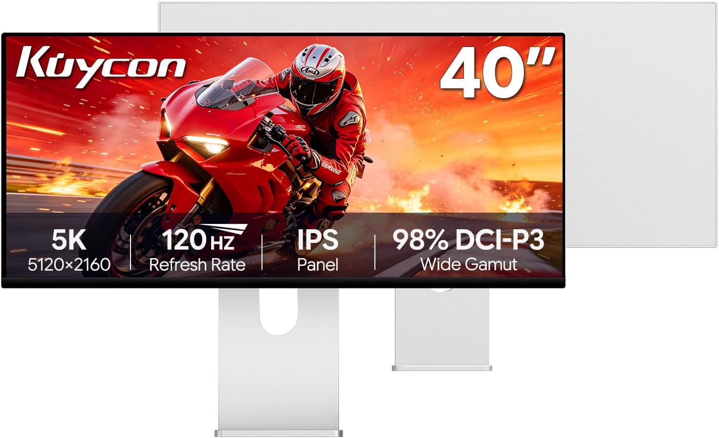 P40K 40’’ UHD 5K 120Hz Gaming Monitor (Minimalist - with Stand)