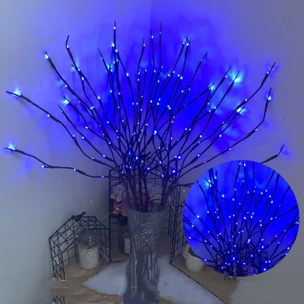 Wisada - 70CM LED Simulated Branch Flower String Light [Pink], 2AA Battery Powered, 20 LEDs Christmas Holiday Decorative Light - Power Adapter Not Included