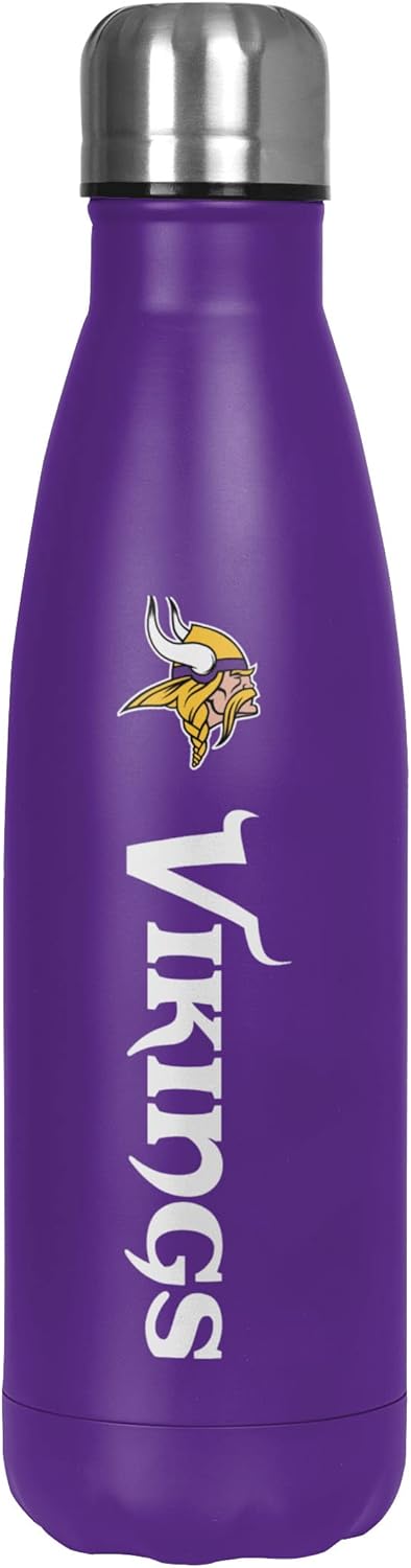 FOCO NFL unisex-adult NFL Team Logo Wordmark Chill Water Bottle