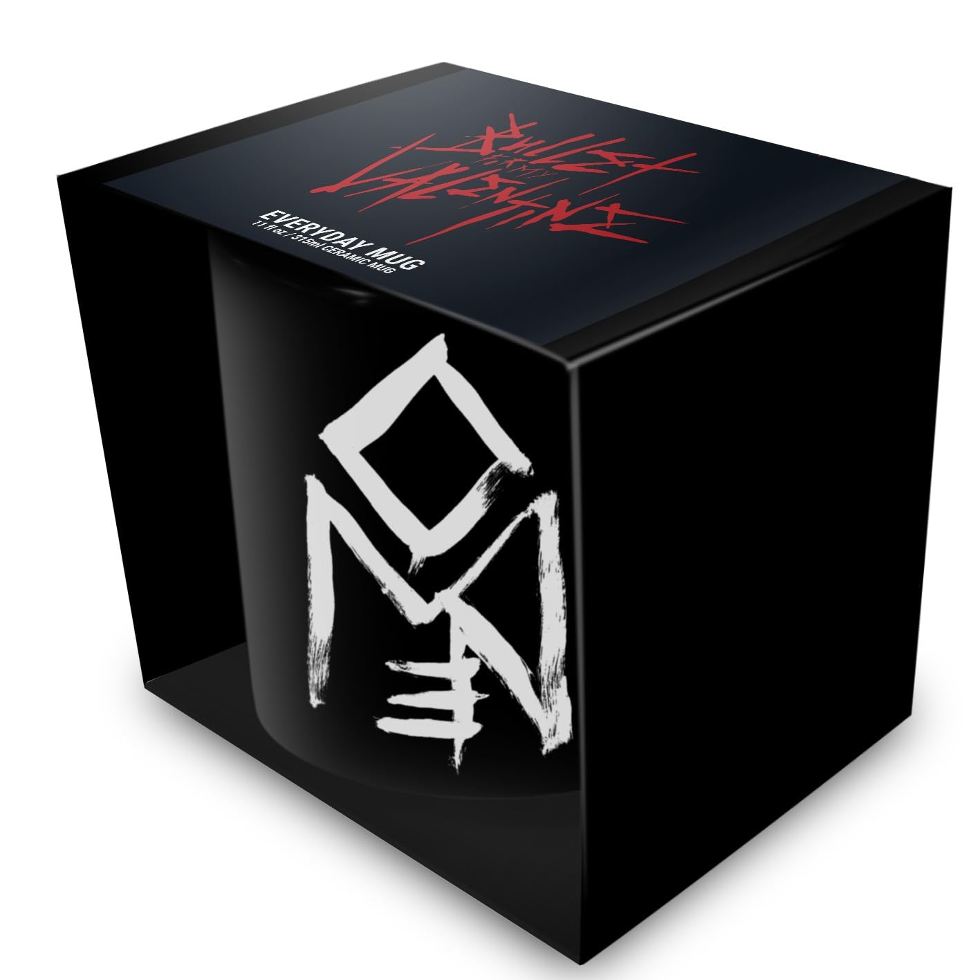 Pyramid International Bullet for My Valentine (Omen) Black Pod Ceramic Mug 11oz/325ml – Official Rock Band Merchandise, Gift Idea, Coffee Tea Cup for Fans, Emo Goth Drinkware – One Size