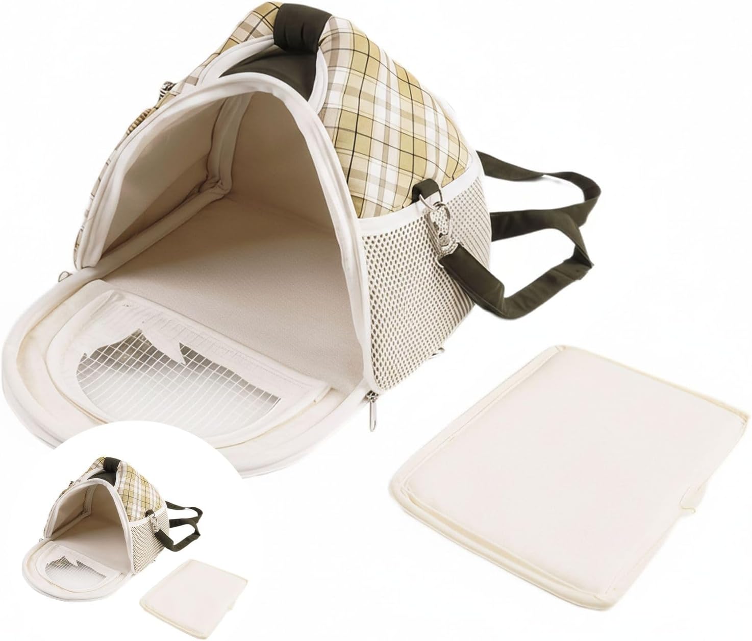 Pet Carrier Backpack for Small Animals, Breathable Mesh Travel Bag for Hamsters, Guinea Pigs, Rabbits and Small Birds