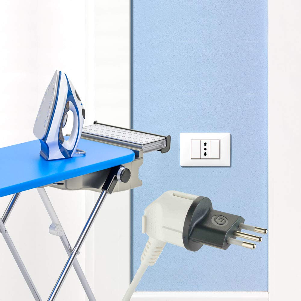 Electraline 92349 Confezione da 25 Adattatore Permanente da Spina Tedesca/Schuko/Europea a Italiana 10A, Nero