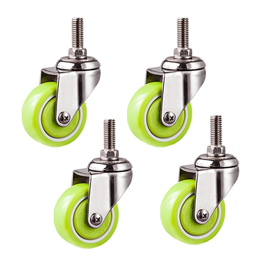 Roulettes pivotantes 2 pouces avec vis M10x25mm lot de 4 pour table et lit