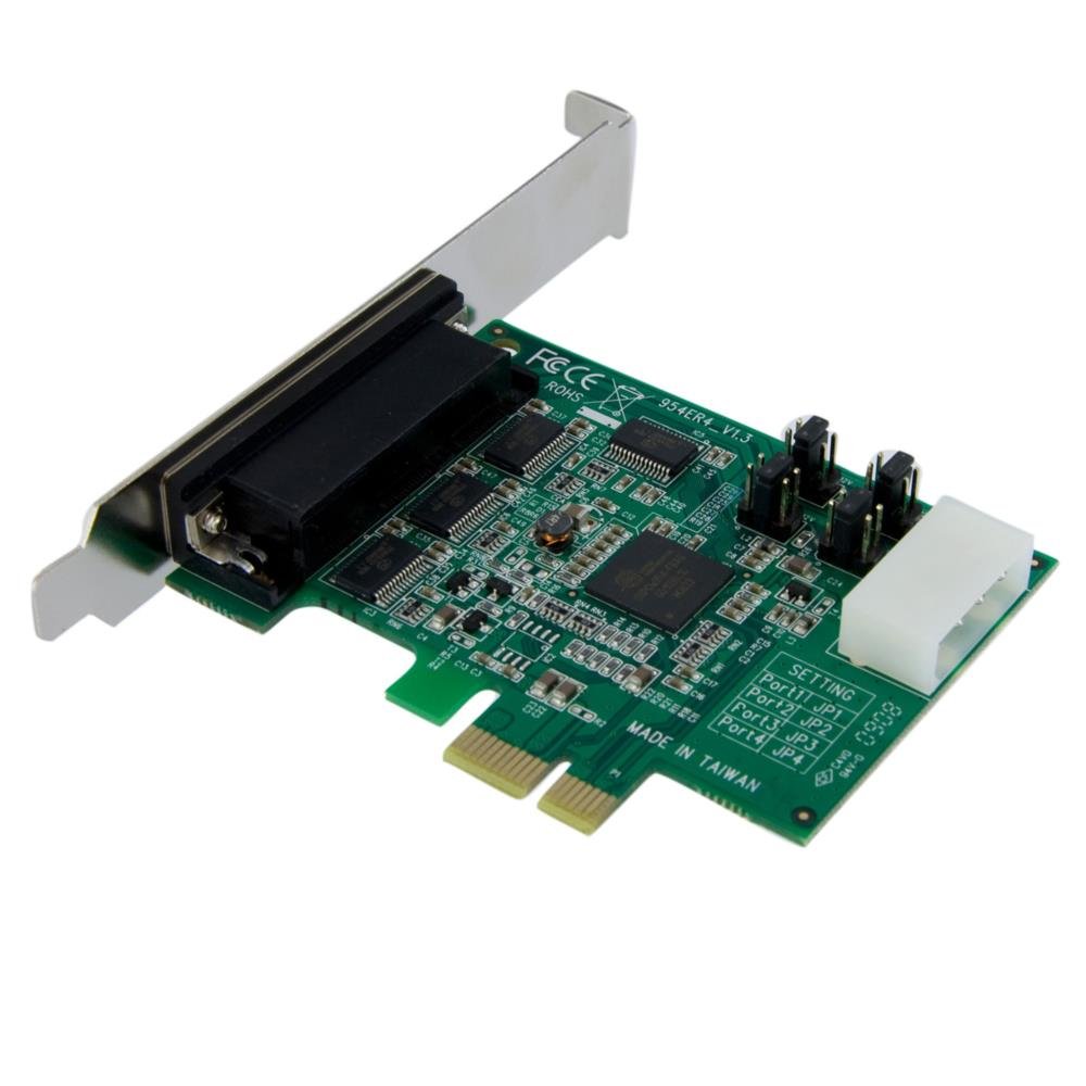 シリアル4ポート増設PCIeカード ブレークアウトケーブル付 4x RS232C Amazon | StarTech.com シリアル4ポート増設PCIeカード ネイティブ