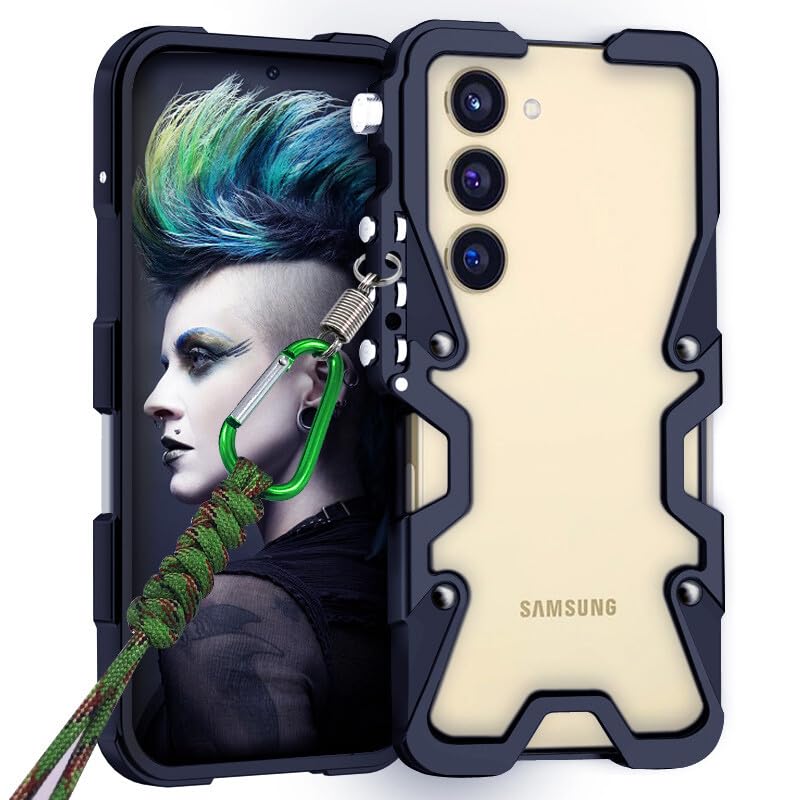 Coque Samsung S25 Edge noir protection arrière métallique style rock chic