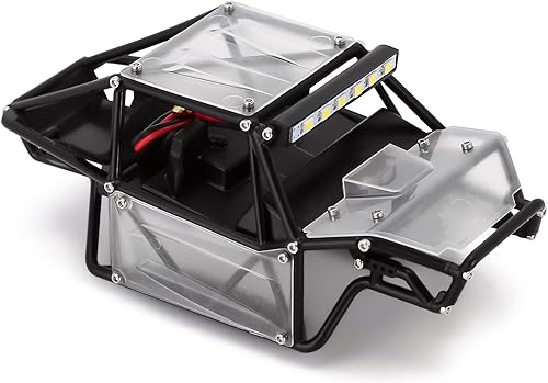 Miniatura 2 de INJORA Rock Buggy - Kit de chasis de nailon para SCX24 C10 JLU Bronco Axial 124 RC Crawler piezas de actualización de coche transparente