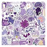 💜 Purple Aesthetic Stickers: Immerse yourself in a world of purple stuff with our value pack of 60 pcs of unique cute purple stickers. Each sticker boasts a distinct purple stickers aesthetic design, with no duplicates and no random shipments. The pe...