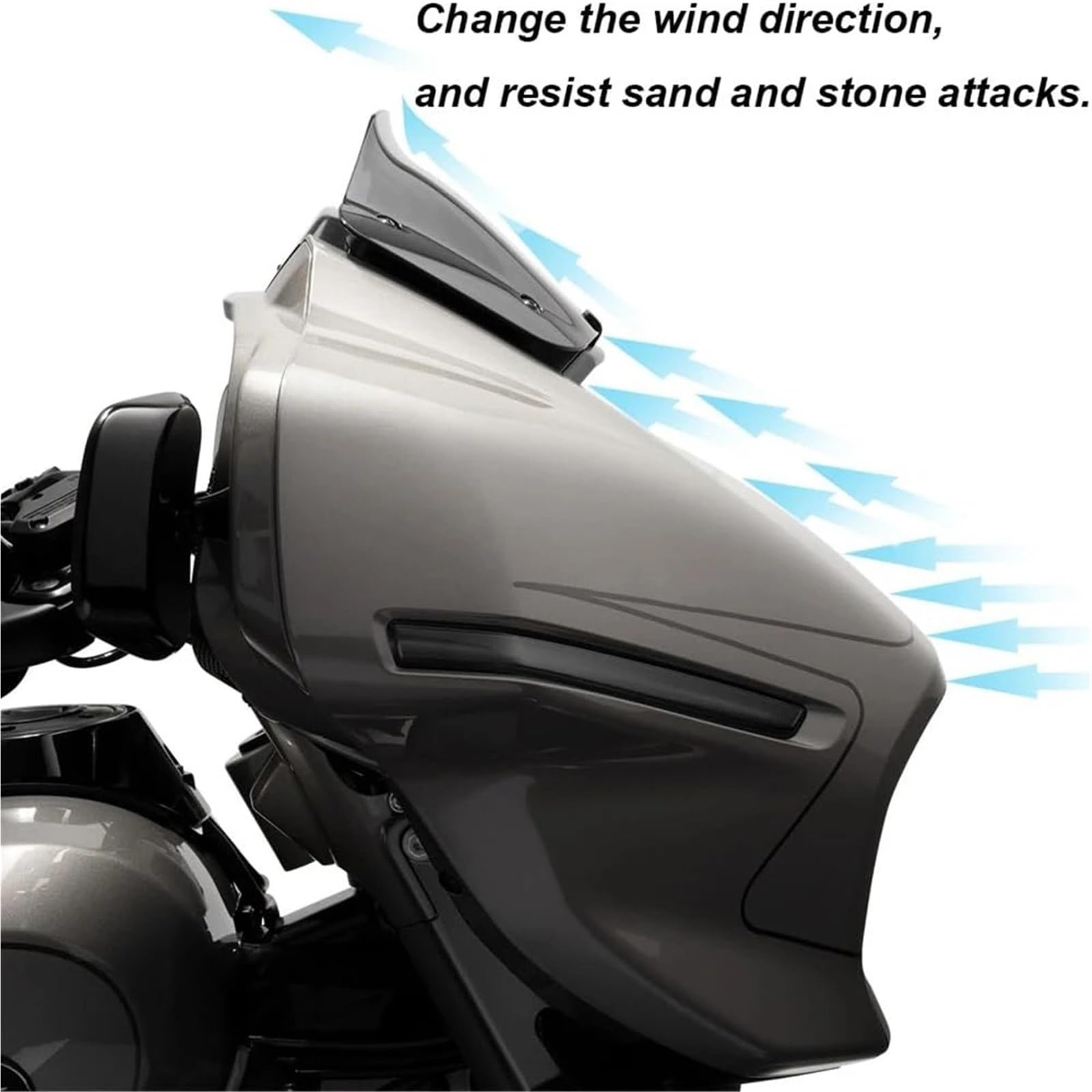 Pasuje do motocykla Harley Touring CVO Street Glide FLHX Street Glide FLHXSE 2023 2024 7-calowa szyba przednia Wave(Clear)