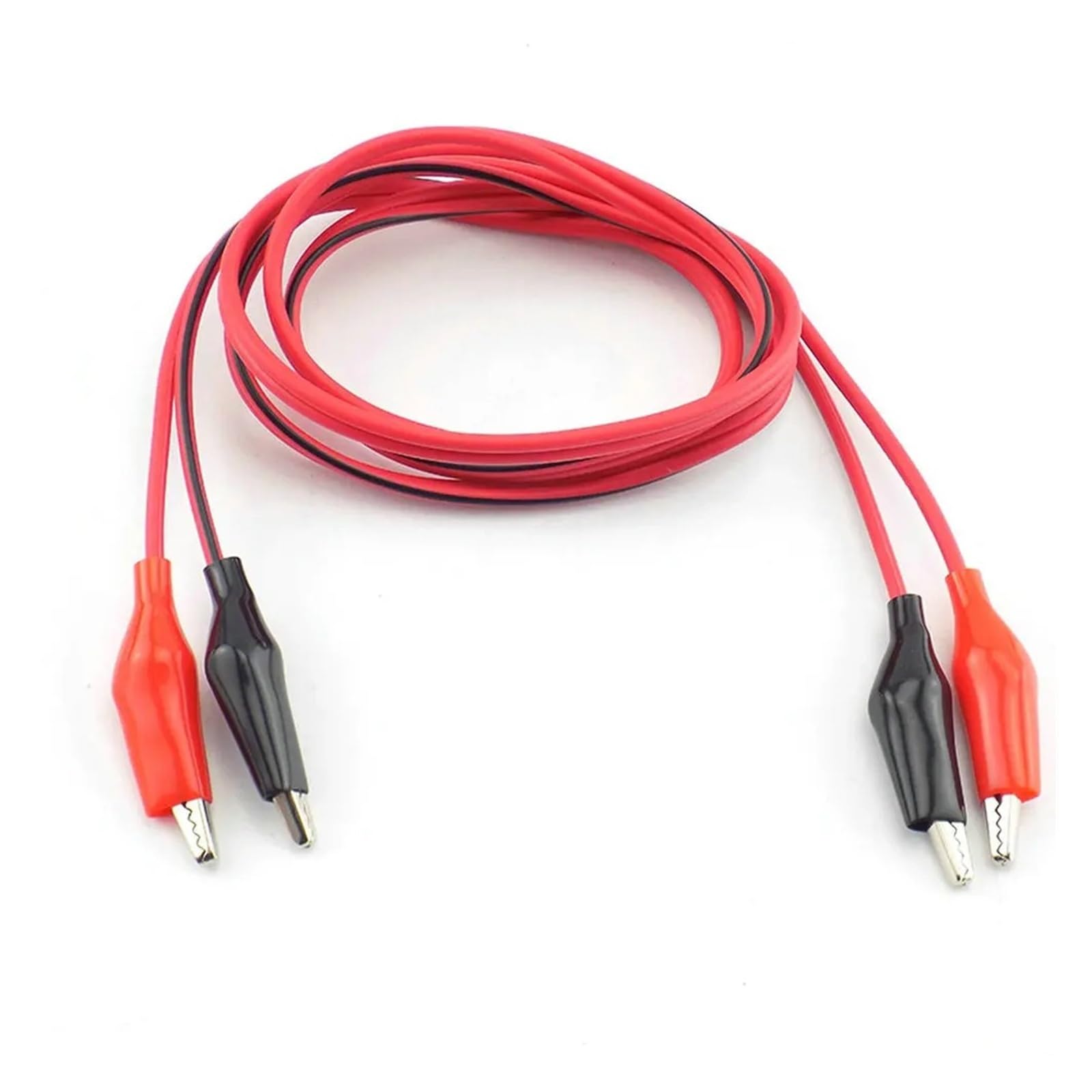 Cable de prueba de clip de banana a cocodrilo, 1 m, 35 mm para multímetro | Doble clip