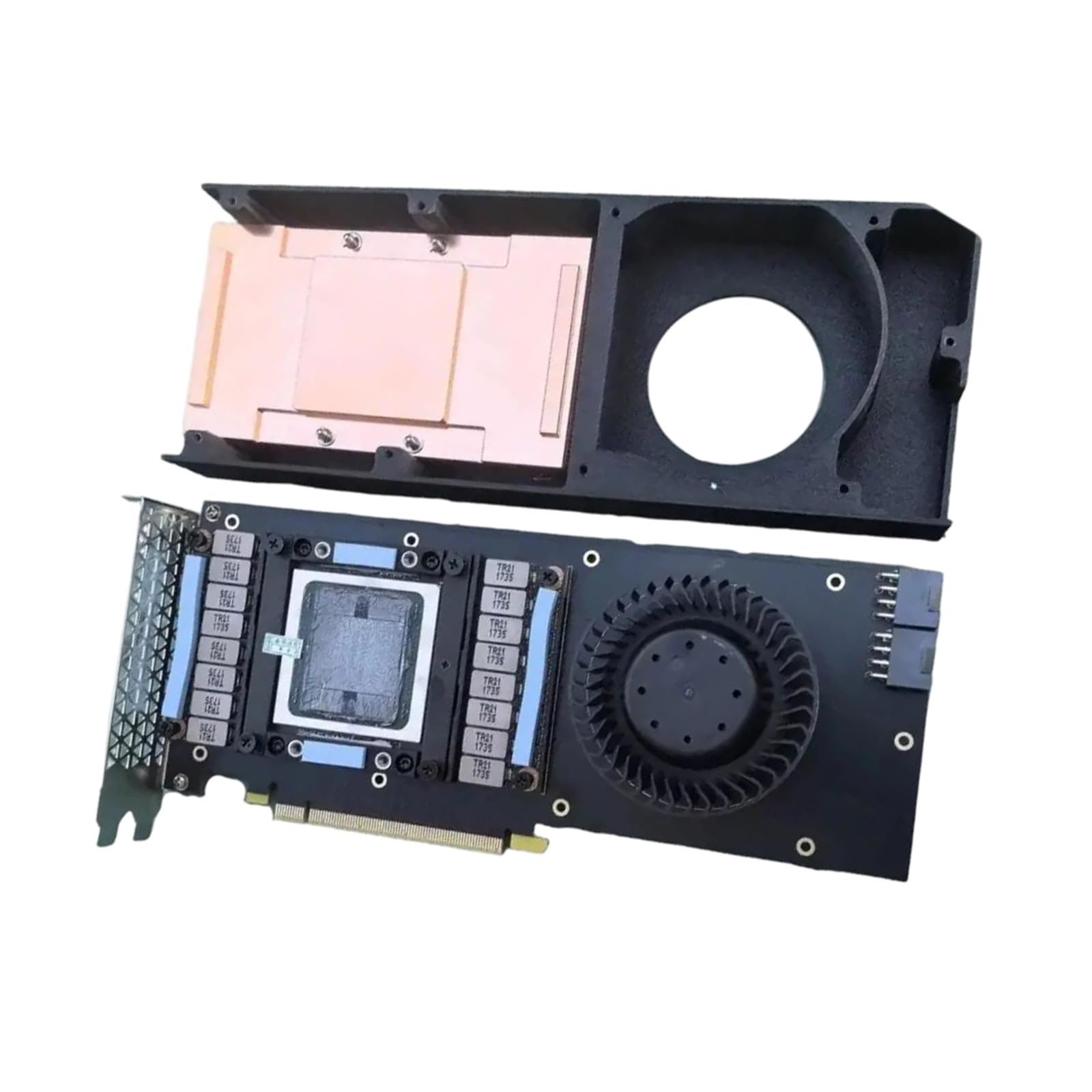 Professioneller SXM2-auf-PCIe-Adapter, SXM2-Kupfer-Lüfter auf PCIE-Adapterkarte, Kühlkörper, GPU-Konverterkarte für V100