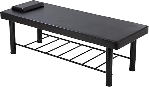 Mesa de masaje estacionaria cama de spa de 75 pulgadas de largo 295 pulgadas de ancho mesa de masaje estacionaria cama de terapia física con capa de