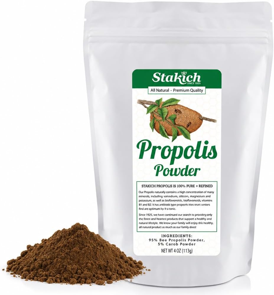 Stakich Bee Propolis Powder - All Natural - 4 Ounce